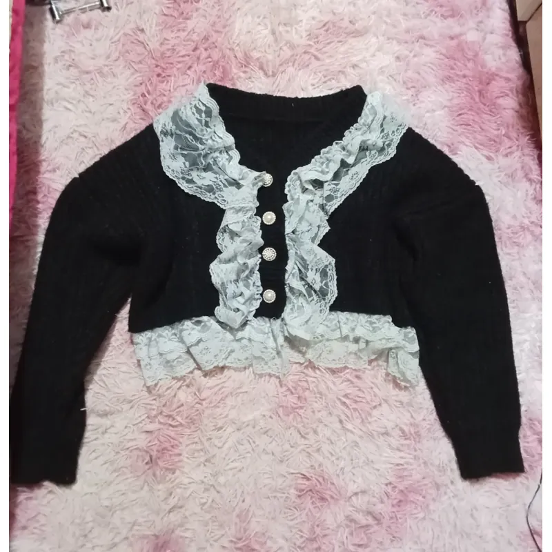Áo khoác len kiểu cardigan xinh xắn, bánh bèo  690245