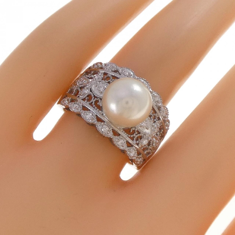 Nhẫn ngọc trai Akoya K18WG 8.6mm - Hàng hiệu Authentic 855420