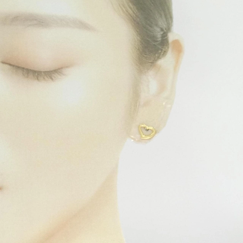 K18YG Bông tai hình trái tim - Hàng hiệu Chính hãng 875607