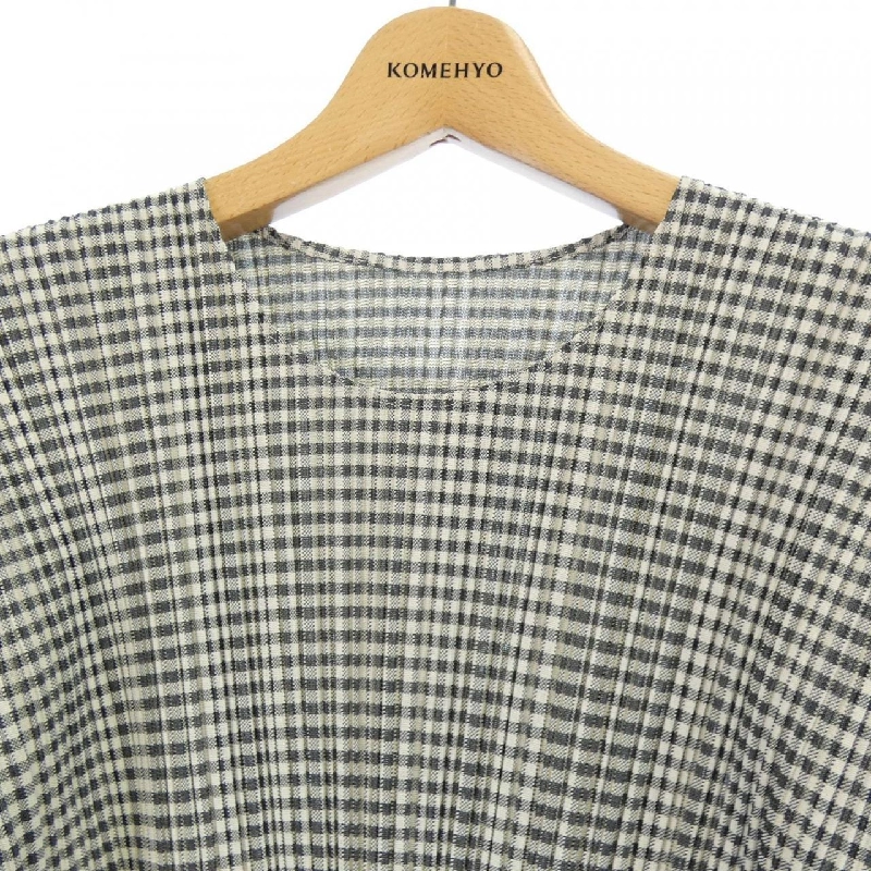 Pleats Please 2018 Kiểu kẻ ô PP81-JT593 7573012 Áo dài 633275