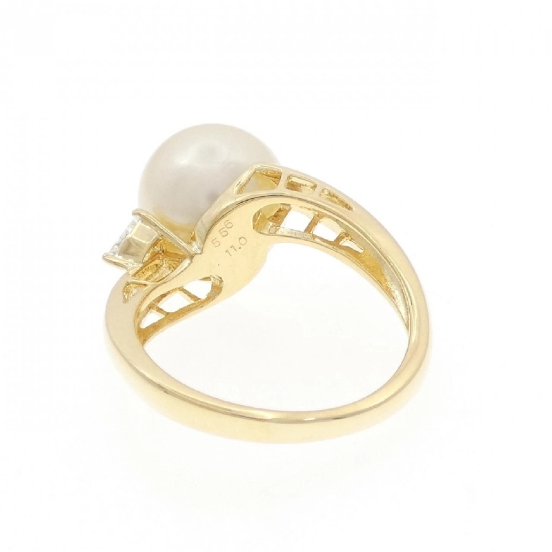 Nhẫn ngọc trai trắng K18YG 10.5mm - Hàng hiệu Chính hãng 853444