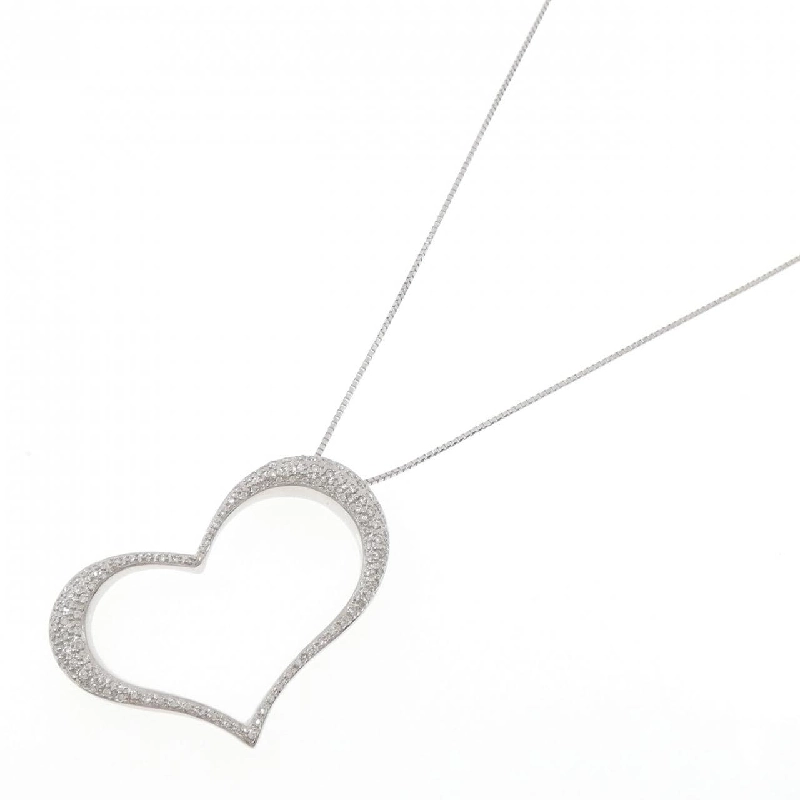 Dây chuyền kim cương pavé hình trái tim 750WG/K18WG 0.72CT - Hàng hiệu Authentic 862075