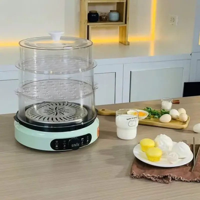 Nồi hấp Unie UE680 dung tích lớn 15L, 3 tầng hấp, gợi ý thời gian hấp 799324
