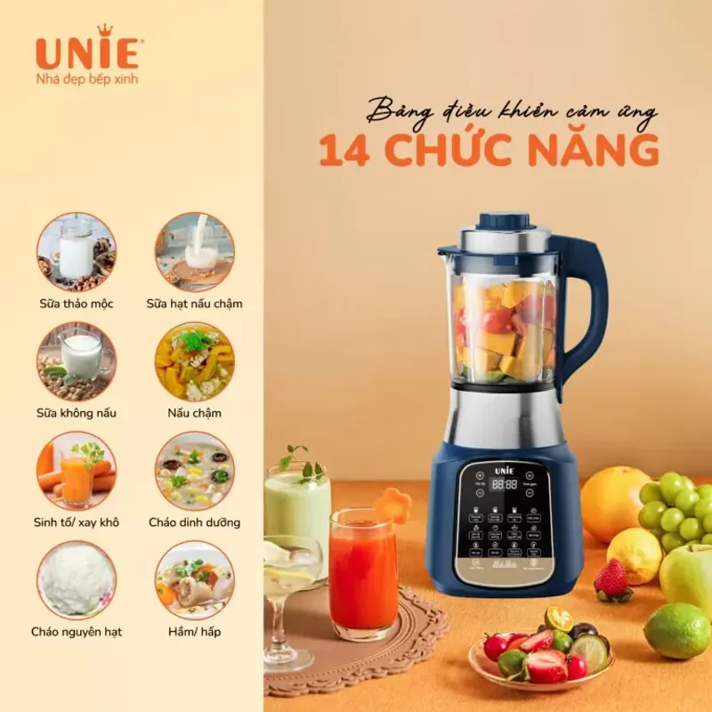 🌟 Máy Làm Sữa Hạt UNIE VX – Sang Trọng, 14 Chức Năng Cảm Ứng 675042