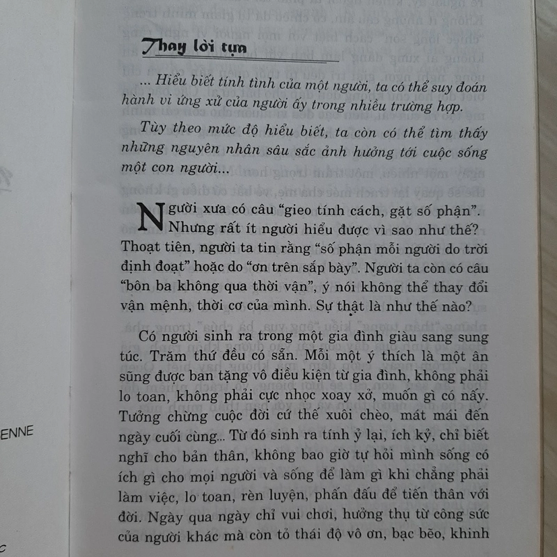 Nghệ thuật sống từ tính tình đến tính cách  324810