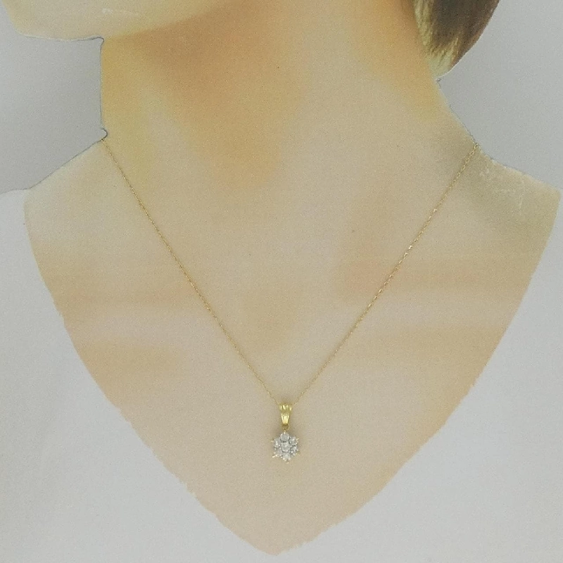 K18YG/PT900 Dây chuyền kim cương 0.50CT - Hàng hiệu Chính hãng 866226