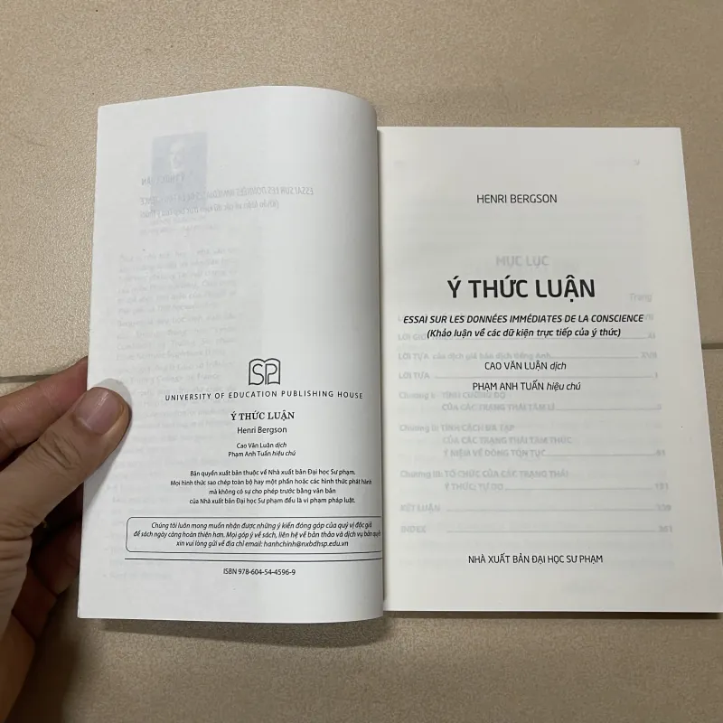 Ý Thức Luận - Henri Bergson  (c43) 975415