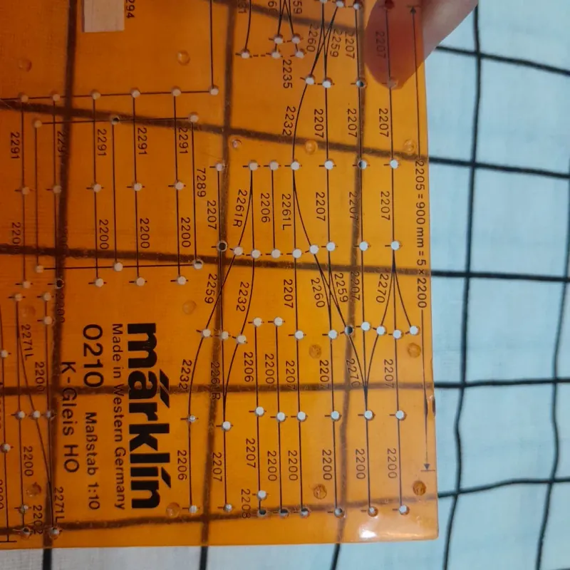 Hàng Tây Đức- Thước mẫu TK đường ray Marklin 0210 (Track Planning Stencil) tl 1:87 799663
