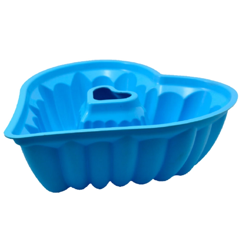 Khuôn silicon làm đế bánh, rau câu hình tim gợn sóng có lõi - Loại 30 cm - Mã số 1189 338638