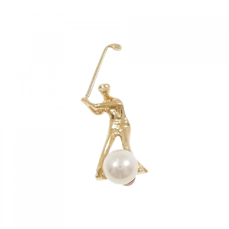 K18YG Golf Akoya Pearl Brooch 5.9mm - Hàng hiệu Chính hãng 873820