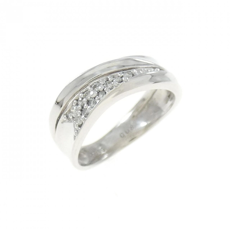 Nhẫn nhẫn ngón út kim cương K18WG 0.08CT 672149