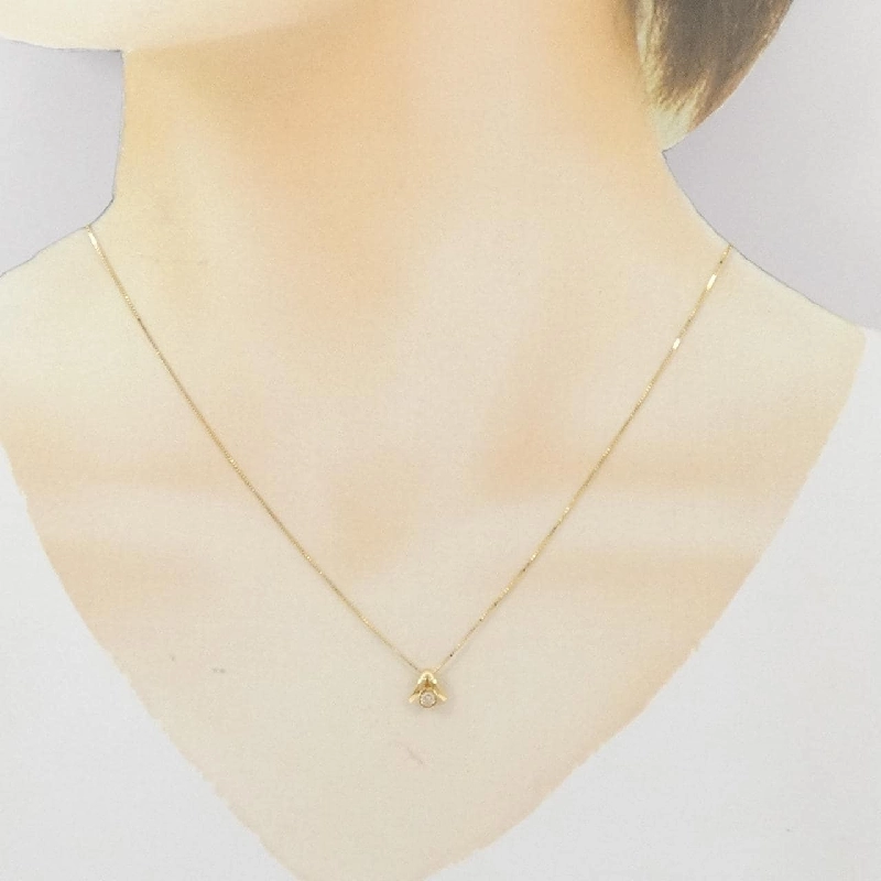 Dây chuyền kim cương K18YG/750YG 0.05CT - Hàng hiệu Chính hãng 859354