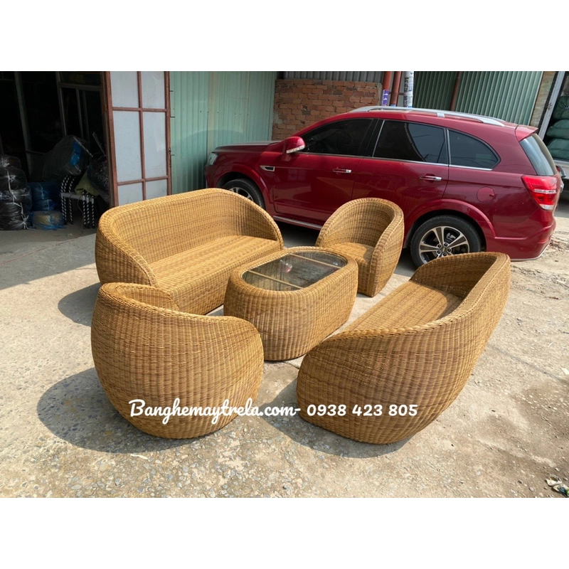 Bàn ghế sofa giả mây 469707