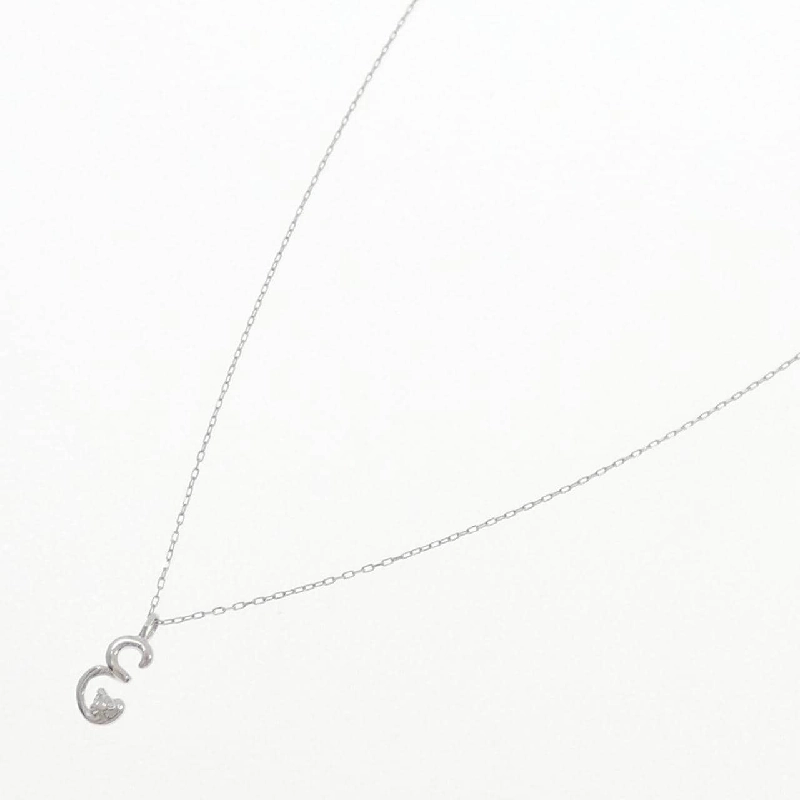 K10WG Chữ cái E Dây chuyền kim cương 0.01CT - Hàng hiệu Chính hãng 860902