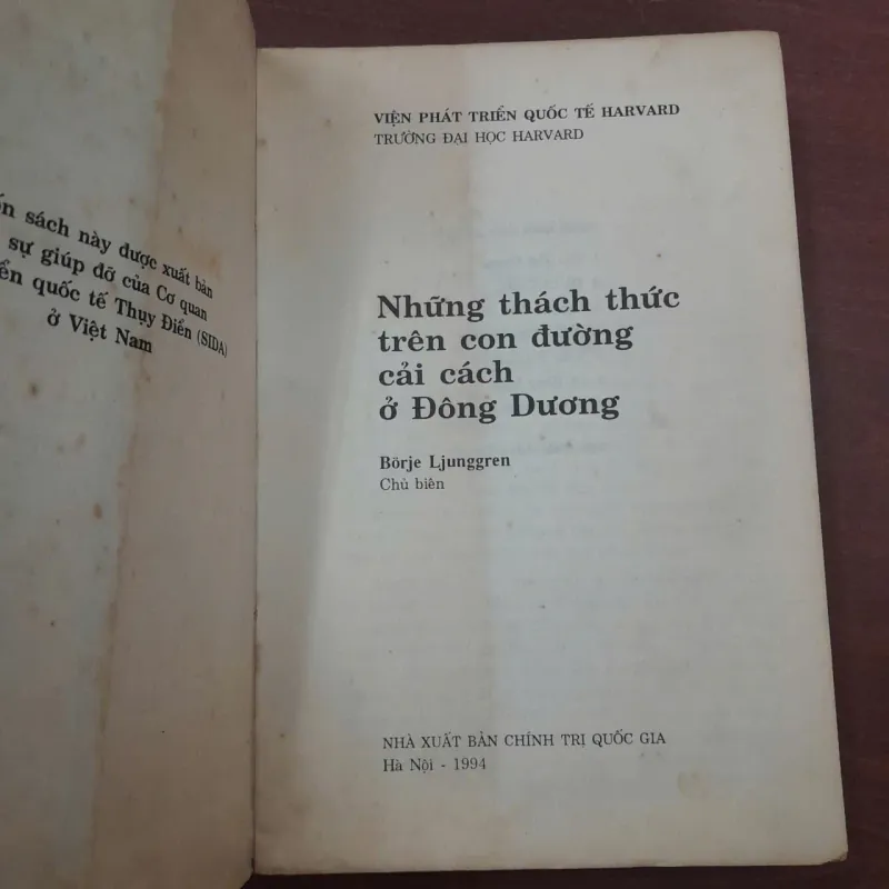 NHỮNG THÁCH THỨC TRÊN CON ĐƯỜNG CẢI CÁCH Ở ĐÔNG DƯƠNG - BORJE LJUNGGREN 739647