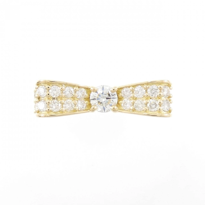 Nhẫn kim cương K18YG hình ruy băng 0.218CT 673650