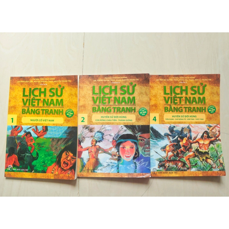 Combo 3 cuốn lịch sử Việt Nam bằng tranh huyền sử thời Hùng Vương cũ   469728