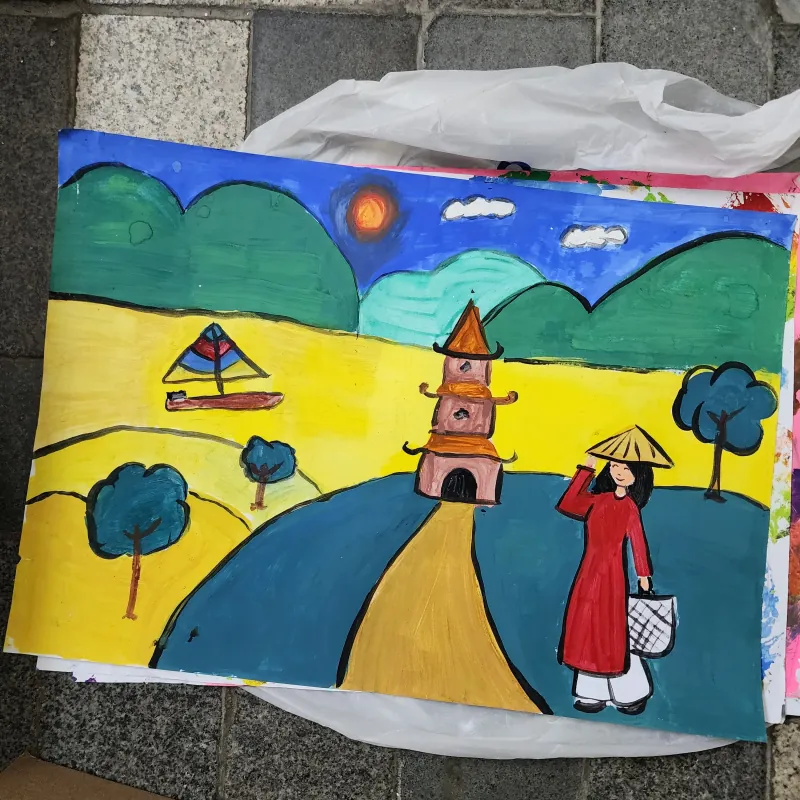 Combo 22 tranh vẽ acrylic chủ đề phong cảnh 799973