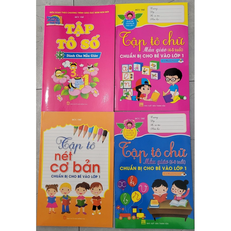 Combo 4 cuốn tô nét cơ bản, tô chữ thường, tô số 525693