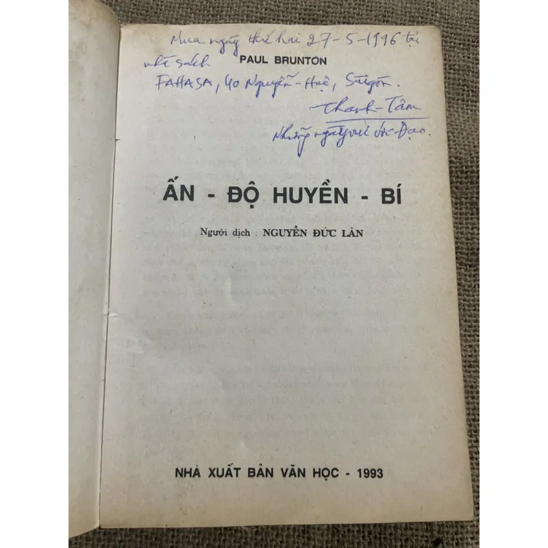 PAUL - BRUNTON - ẤN ĐỘ HUYỀN BÍ- 400 trang  714655