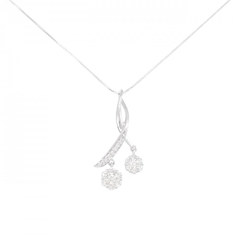 K18WG Hoa Diamond Dây chuyền 0.53CT - Hàng hiệu Chính hãng 860889