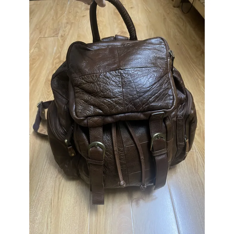 Balo nam 31x42x13 da thật 2hand 1013064