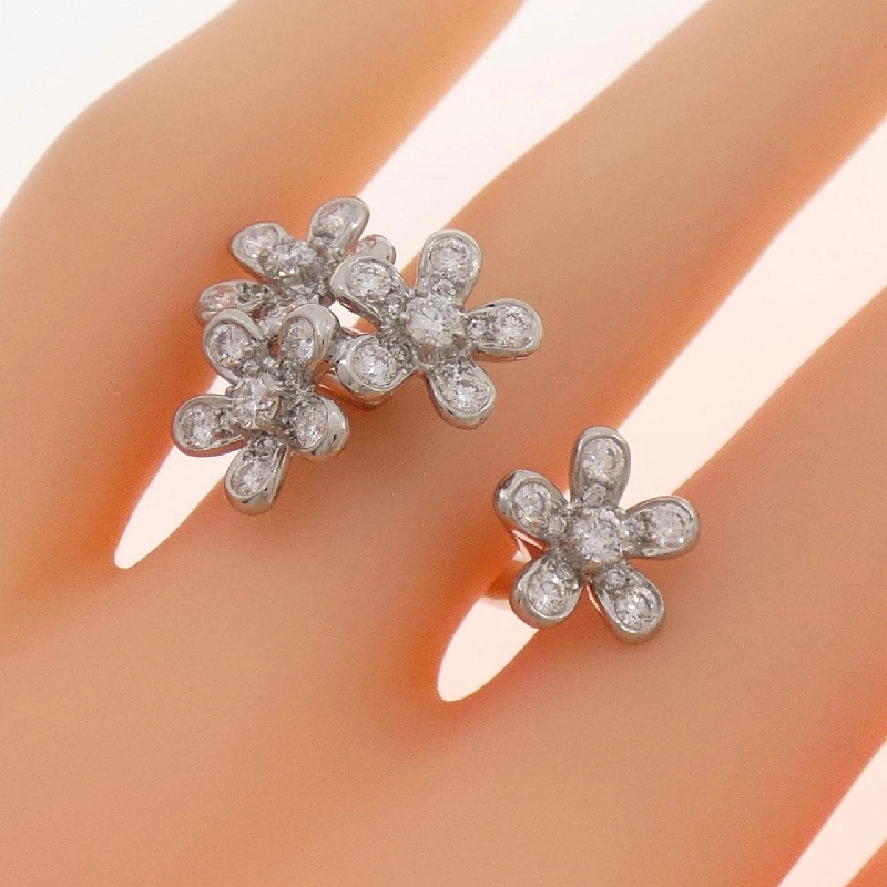 Nhẫn kim cương hoa K18WG 1.11CT - Hàng hiệu Authentic 852403