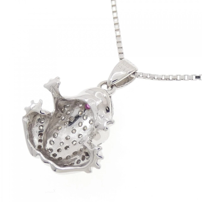 K18WG Ếch Ruby Dây Chuyền 0.05CT - Hàng hiệu Chính hãng 859253