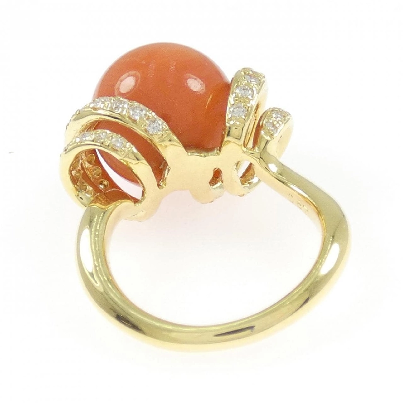 Nhẫn San hô K18YG - Hàng hiệu Chính hãng 852791