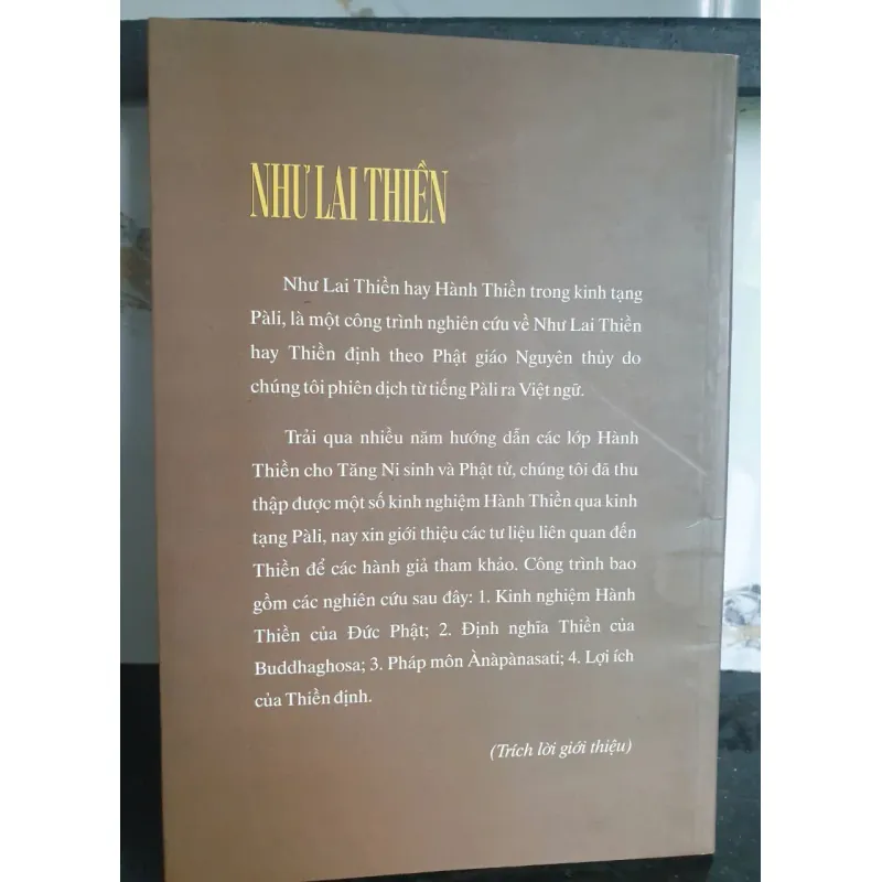 Sách Như Lai Thiền - Thích Minh Châu mới 90% 655214