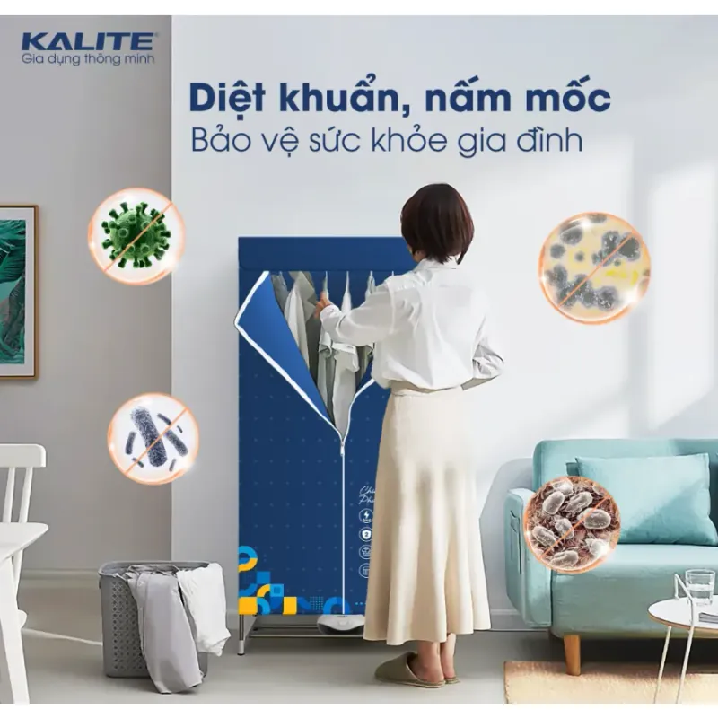 🔥 KALITE KL6880 – Tủ sấy quần áo, sấy khô nhanh, diệt vi khuẩn hiệu quả! 708834
