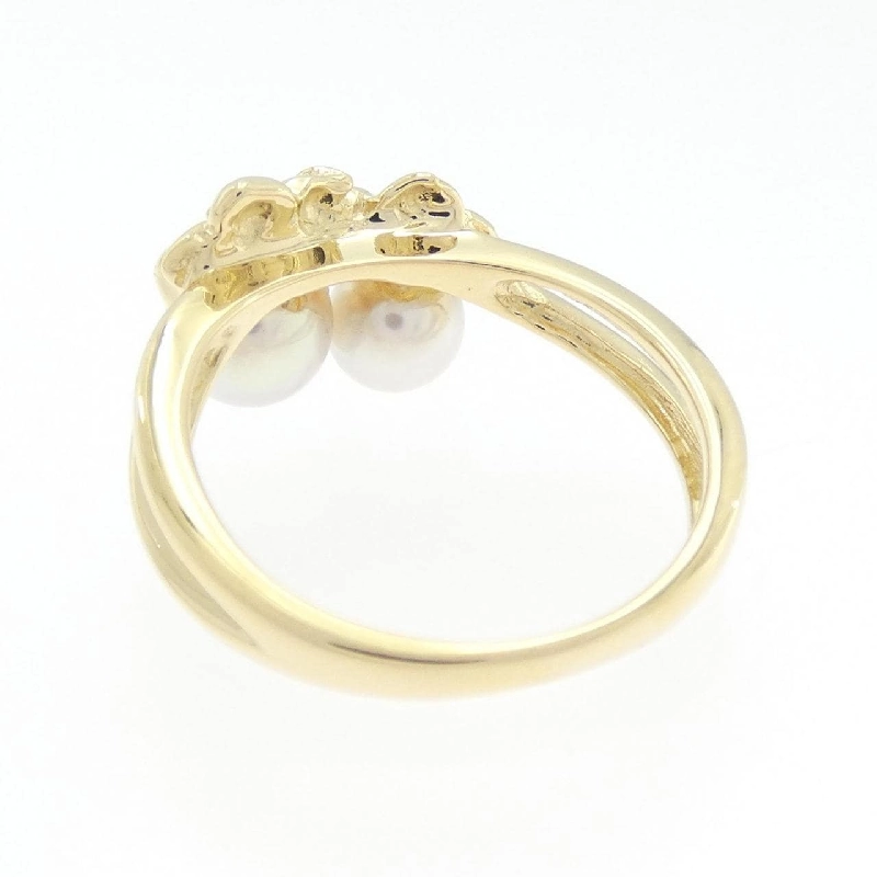 Nhẫn ngọc trai Akoya K18YG hoa 671040