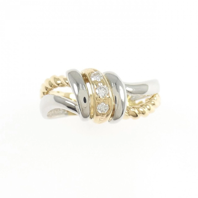 Nhẫn kim cương K18YG/K18WG 0.16CT - Hàng hiệu Chính hãng 852224