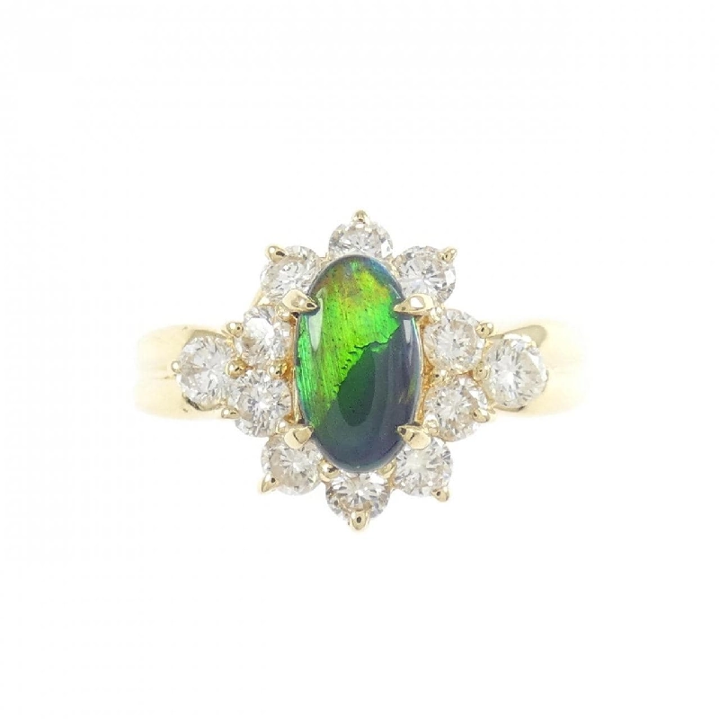 Nhẫn Opal Đen K18YG 0.48CT - Hàng hiệu Chính hãng 850904