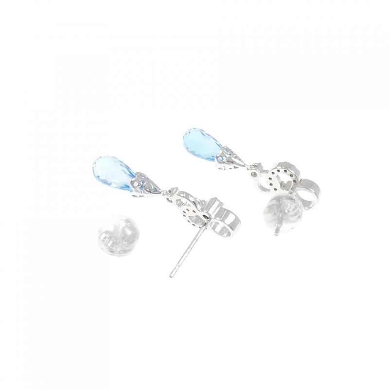 K18WG Blue Topaz Bông Tai - Hàng hiệu Chính hãng 873243