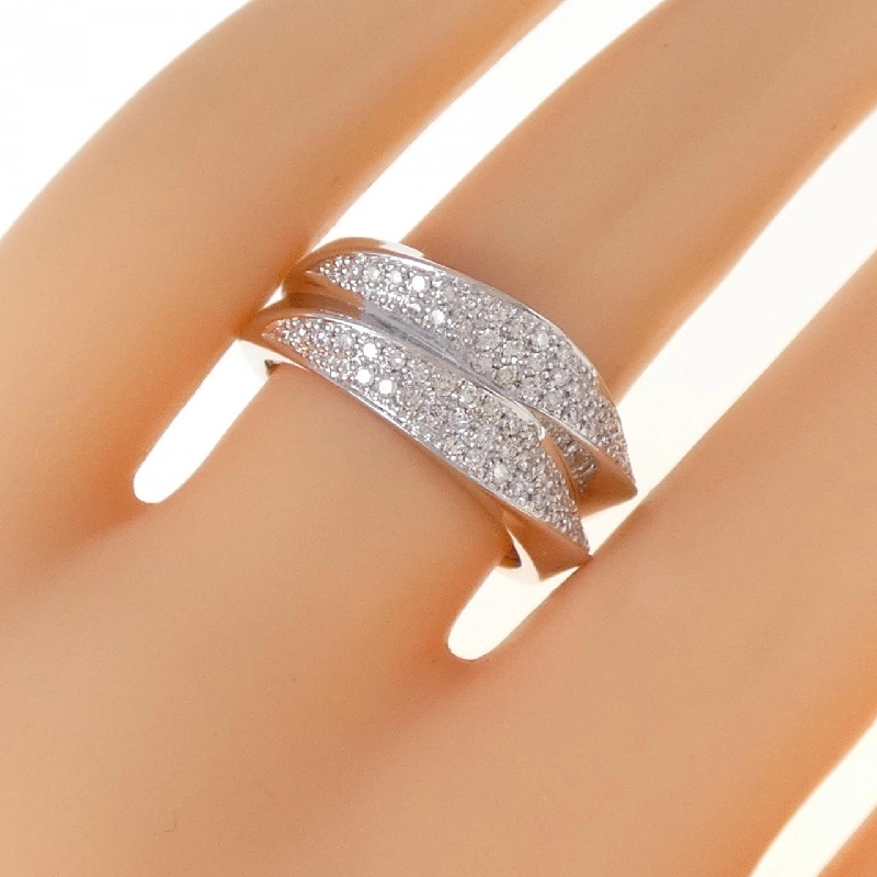 Nhẫn kim cương Pavé K18WG 0.32CT 673244