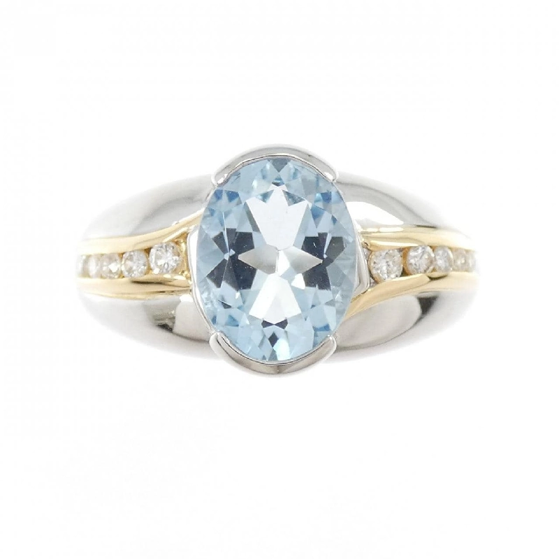 Nhẫn Aquamarine PT900/K18YG 1.37CT - Hàng hiệu Chính hãng 849540