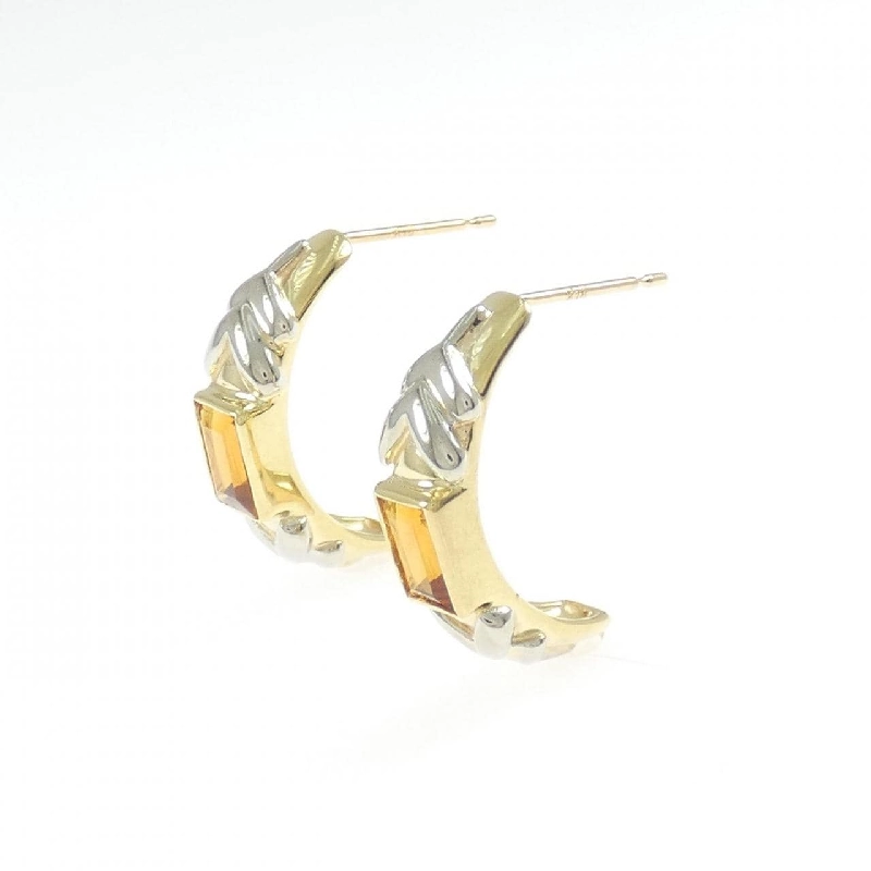 K18YG/K18WG Bông tai Citrine - Hàng hiệu Chính hãng 862610