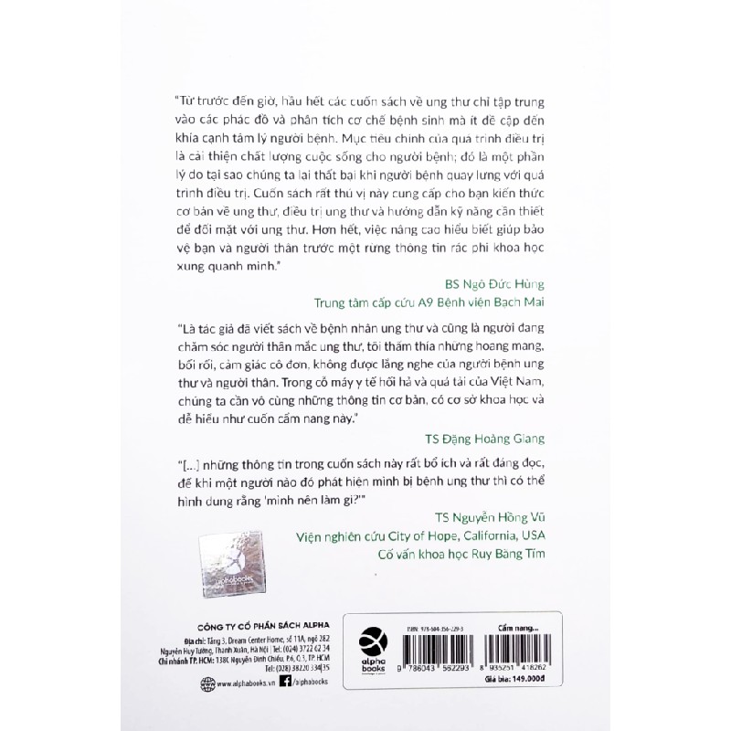 Đồng Hành Cùng Bệnh Nhân Ung Thư - Cẩm Nang Cho Bệnh Nhân Và Người Thân - TS BS Phạm Nguyên Quý, ThS Nguyễn Thị Ngọc Hạnh 138320