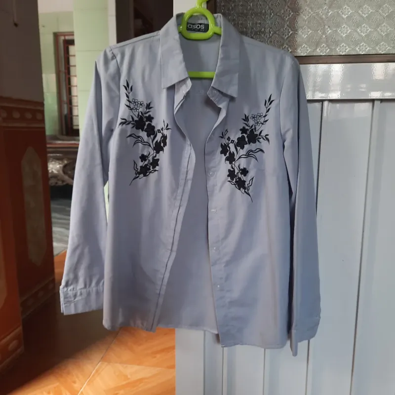 Sơ mi kẻ thêu Asos 977723