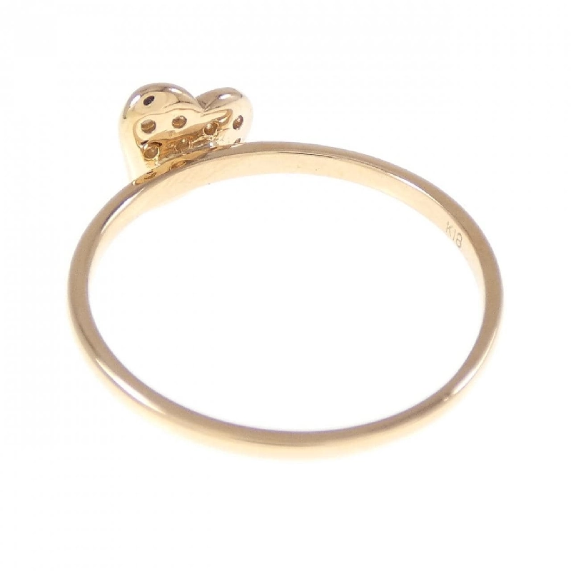 Nhẫn kim cương K18PG hình trái tim 0.13CT 669389