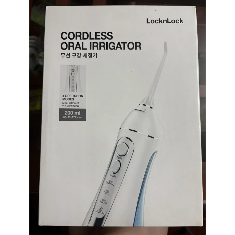 Máy tăm nước 4 chế độ dùng được răng niềng Lock&Lock Cordless Oral Irrigator 200ml 1002109
