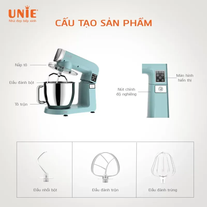UNIE UE-990 – Nhồi bột êm ái, không nóng máy, bột dai mịn chuẩn tiệm 714265