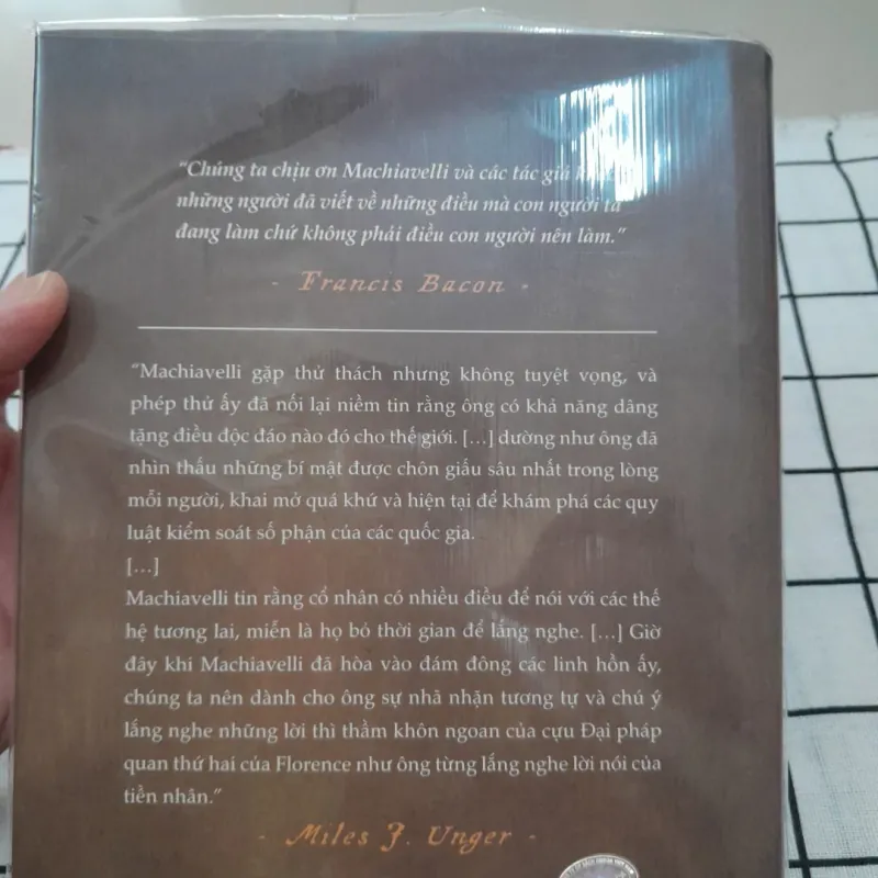 Sách chuyên khảo- MACHIAVELLI - A Biography. Tg. Miles J. Unger. Bìa cứng.  569348