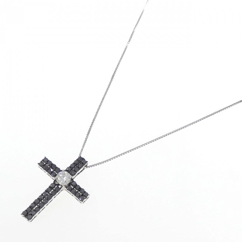 K18WG/K18BG Dây chuyền kim cương chéo 1.00CT - Hàng hiệu Chính hãng 859676