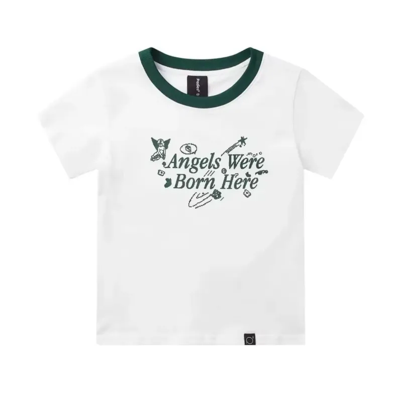 ÁO THUN BABY TEE FORM FIT ANGEL WERE BORN SIZE L 792378