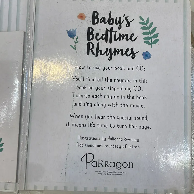 NGOẠI VĂN tiếng anh trẻ em : Baby’s Bedtime Rhymes CD - sách ru bằng điệu nhạc cực hay  1027805