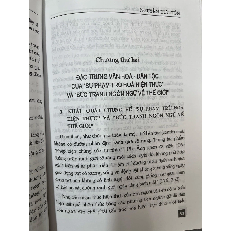 Đặc trưng văn hoá dân tộc của ngôn ngữ và tư duy - GS,TS. Nguyễn Đức Tồn 972135