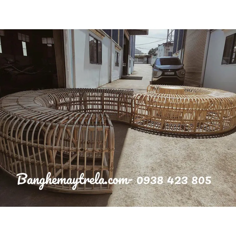 Băng ghế uốn mây tự nhiên 711691