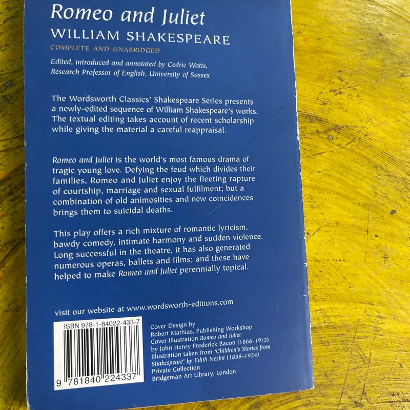 ROMEO AND JULIET- WILLIAM SHAKESPEARE 561023